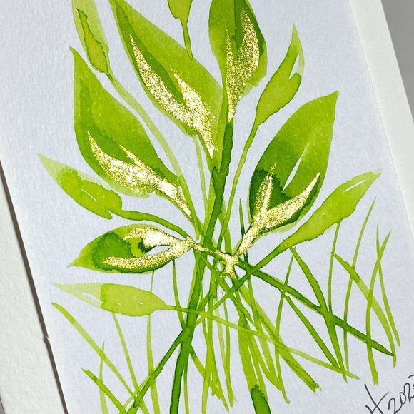 Watercolor Art Handmade Original Greeting Card and Envelope Suitable for Framing - Picture 2 of 4